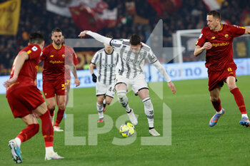 2023-03-05 - Dusan Vlahovic of Juventus  - AS ROMA VS JUVENTUS FC - ITALIAN SERIE A - SOCCER