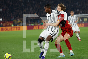 2023-03-05 - Paul Pogba of Juventus Eduardo Bove of AS Roma  - AS ROMA VS JUVENTUS FC - ITALIAN SERIE A - SOCCER