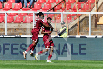 2023-03-12 - Stephane Singo (Torino FC) celebrates after scoring a goal - US LECCE VS TORINO FC - ITALIAN SERIE A - SOCCER