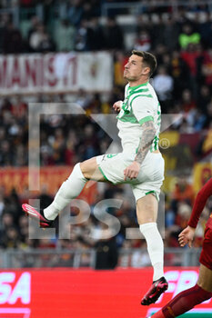 2023-03-12 - Andrea Pinamonti (US Sassuolo) during the Italian Football Championship League A 2022/2023 match between AS Roma vs US Sassuolo at the Olimpic Stadium in Rome  on 12 March 2023. - AS ROMA VS US SASSUOLO - ITALIAN SERIE A - SOCCER