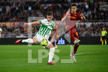 2023-03-12 - Andrea Pinamonti (US Sassuolo) Stephan El Shaarawy (AS Roma)  during the Italian Football Championship League A 2022/2023 match between AS Roma vs US Sassuolo at the Olimpic Stadium in Rome  on 12 March 2023. - AS ROMA VS US SASSUOLO - ITALIAN SERIE A - SOCCER