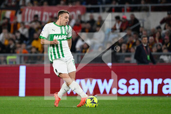 2023-03-12 - Davide Frattesi (US Sassuolo) during the Italian Football Championship League A 2022/2023 match between AS Roma vs US Sassuolo at the Olimpic Stadium in Rome  on 12 March 2023. - AS ROMA VS US SASSUOLO - ITALIAN SERIE A - SOCCER