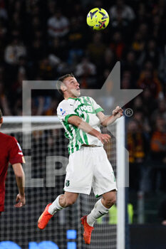 2023-03-12 - Davide Frattesi (US Sassuolo) during the Italian Football Championship League A 2022/2023 match between AS Roma vs US Sassuolo at the Olimpic Stadium in Rome  on 12 March 2023. - AS ROMA VS US SASSUOLO - ITALIAN SERIE A - SOCCER