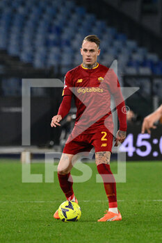 2023-03-12 - Rick Karsdorp (AS Roma) during the Italian Football Championship League A 2022/2023 match between AS Roma vs US Sassuolo at the Olimpic Stadium in Rome  on 12 March 2023. - AS ROMA VS US SASSUOLO - ITALIAN SERIE A - SOCCER