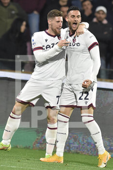 18/03/2023 - Charalampos Lykogiannis of Bologna FC  celebrates after scoring goal   during the Serie A match between US Salernitana 1919 v  Bologna FC  at Arechi  Stadium  - US SALERNITANA VS BOLOGNA FC - SERIE A - CALCIO