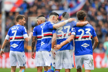 2023-03-19 - team Sampdoria celebrates after scoring a goal 1 - 0 - UC SAMPDORIA VS HELLAS VERONA - ITALIAN SERIE A - SOCCER
