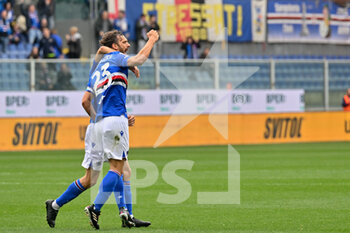 2023-03-19 - Manolo Gabbiadini (Sampdoria) celebrates after scoring a goal 1 - 0 - UC SAMPDORIA VS HELLAS VERONA - ITALIAN SERIE A - SOCCER