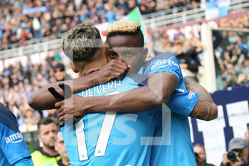 19/03/2023 - Victor Osimhen (SSC Napoli) celebrating and hugging Mathias Olivera (SSC Napoli) - TORINO FC VS SSC NAPOLI - SERIE A - CALCIO