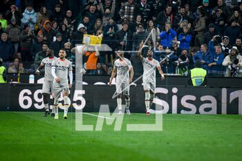18/03/2023 - Udinese's Kingsley Ehizibue celebrates after scoring a goal - UDINESE CALCIO VS AC MILAN - SERIE A - CALCIO