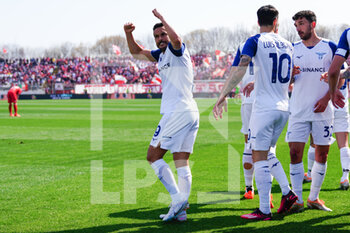 2023-04-02 - Pedro (SS Lazio) celebrates his goal - AC MONZA VS SS LAZIO - ITALIAN SERIE A - SOCCER