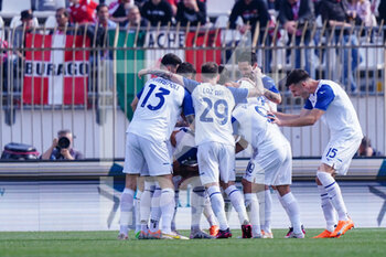2023-04-02 - The team (SS Lazio) celebrates the goal of Sergej Milinkovic-Savic (SS Lazio) - AC MONZA VS SS LAZIO - ITALIAN SERIE A - SOCCER