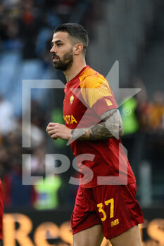 2023-04-02 - Leonardo Spinazzola (AS Roma)  during the Italian Football Championship League A 2022/2023 match between AS Roma vs UC Sampdoria at the Olimpic Stadium in Rome  on 02 Apri 2023. - AS ROMA VS UC SAMPDORIA - ITALIAN SERIE A - SOCCER