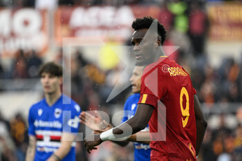 2023-04-02 - Tammy Abraham (AS Roma)  during the Italian Football Championship League A 2022/2023 match between AS Roma vs UC Sampdoria at the Olimpic Stadium in Rome  on 02 Apri 2023. - AS ROMA VS UC SAMPDORIA - ITALIAN SERIE A - SOCCER