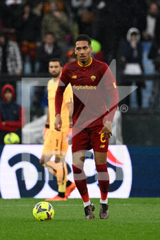 2023-04-02 - Chris Smalling (AS Roma)  during the Italian Football Championship League A 2022/2023 match between AS Roma vs UC Sampdoria at the Olimpic Stadium in Rome  on 02 Apri 2023. - AS ROMA VS UC SAMPDORIA - ITALIAN SERIE A - SOCCER