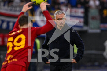2023-04-02 - Jose’ Mourinho coach (AS Roma)  during the Italian Football Championship League A 2022/2023 match between AS Roma vs UC Sampdoria at the Olimpic Stadium in Rome  on 02 Apri 2023. - AS ROMA VS UC SAMPDORIA - ITALIAN SERIE A - SOCCER