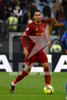 2023-04-02 - Chris Smalling (AS Roma)  during the Italian Football Championship League A 2022/2023 match between AS Roma vs UC Sampdoria at the Olimpic Stadium in Rome  on 02 Apri 2023. - AS ROMA VS UC SAMPDORIA - ITALIAN SERIE A - SOCCER