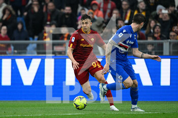 2023-04-02 - Stephan El Shaarawy (AS Roma)  during the Italian Football Championship League A 2022/2023 match between AS Roma vs UC Sampdoria at the Olimpic Stadium in Rome  on 02 Apri 2023. - AS ROMA VS UC SAMPDORIA - ITALIAN SERIE A - SOCCER