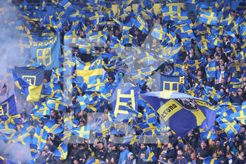 2023-04-08 - Fans of Hellas Verona FC during the Serie A match between Hellas Verona F.C. and U.S. Sassuolo Calcio at Stadio Marcantonio Bentegodi on April 8, 2023 in Verona, Italy. - HELLAS VERONA FC VS US SASSUOLO - ITALIAN SERIE A - SOCCER
