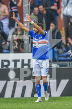2023-04-08 - Mehdi Pascal Marcel Leris  (Sampdoria) celebrates after scoring a goal 1 - 0 - UC SAMPDORIA VS US CREMONESE - ITALIAN SERIE A - SOCCER