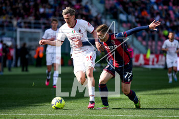 2023-04-15 - Milan's Alexis Saelemaekers in action - BOLOGNA FC VS AC MILAN - ITALIAN SERIE A - SOCCER