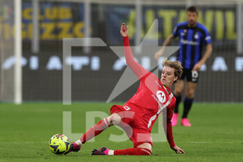 2023-04-15 - Nicolo Rovella of AC Monza in action during Serie A 2022/23 football match between FC Internazionale and AC Monza at Giuseppe Meazza Stadium, Milan, Italy on April 15, 2023 - INTER - FC INTERNAZIONALE VS AC MONZA - ITALIAN SERIE A - SOCCER