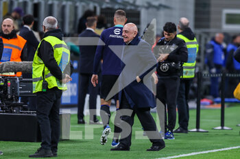 2023-04-15 - Adriano Galliani A.D. and vice President of AC Monza looks on during Serie A 2022/23 football match between FC Internazionale and AC Monza at Giuseppe Meazza Stadium, Milan, Italy on April 15, 2023 - INTER - FC INTERNAZIONALE VS AC MONZA - ITALIAN SERIE A - SOCCER