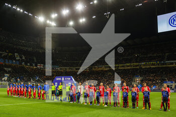 2023-04-15 - FC Internazionale players and AC Monza players during Serie A 2022/23 football match between FC Internazionale and AC Monza at Giuseppe Meazza Stadium, Milan, Italy on April 15, 2023 - INTER - FC INTERNAZIONALE VS AC MONZA - ITALIAN SERIE A - SOCCER