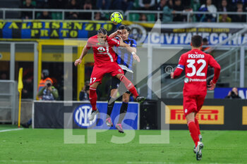 2023-04-15 - Dany Mota of AC Monza competes for the ball with Matteo Darmian of FC Internazionale during Serie A 2022/23 football match between FC Internazionale and AC Monza at Giuseppe Meazza Stadium, Milan, Italy on April 15, 2023 - INTER - FC INTERNAZIONALE VS AC MONZA - ITALIAN SERIE A - SOCCER