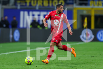 2023-04-15 - Gianluca Caprari of AC Monza in action during Serie A 2022/23 football match between FC Internazionale and AC Monza at Giuseppe Meazza Stadium, Milan, Italy on April 15, 2023 - INTER - FC INTERNAZIONALE VS AC MONZA - ITALIAN SERIE A - SOCCER