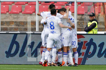 2023-04-16 - Jesé Rodríguez (UC Sampdoria) celebrates after scoring a goal with teammates - US LECCE VS UC SAMPDORIA - ITALIAN SERIE A - SOCCER