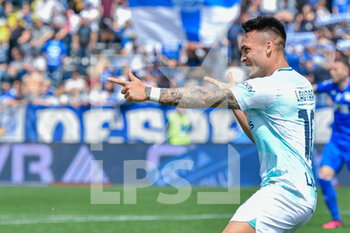 2023-04-23 - Lautaro Martinez (Inter - FC Internazionale) celebrates after scoring a goal - EMPOLI FC VS INTER - FC INTERNAZIONALE - ITALIAN SERIE A - SOCCER