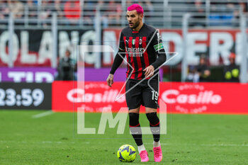 2023-04-23 - Theo Hernandez of AC Milan in action during Serie A 2022/23 football match between AC Milan and US Lecce at San Siro Stadium, Milan, Italy on April 23, 2023 - AC MILAN VS US LECCE - ITALIAN SERIE A - SOCCER