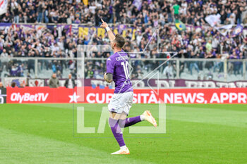 2023-04-30 - Fiorentina's Gaetano Castrovilli celebrates after scoring the 1-0 goal - ACF FIORENTINA VS UC SAMPDORIA - ITALIAN SERIE A - SOCCER