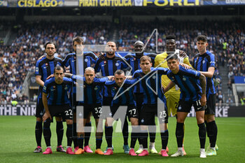2023-04-30 - Lineup of Inter Fc during the Italian Serie A football match between Inter FC Internazionale SS Lazio on 30 of Avril 2023 at Giuseppe Meazza San Siro Siro stadium in Milan, Italy. Photo Tiziano Ballabio - INTER - FC INTERNAZIONALE VS SS LAZIO - ITALIAN SERIE A - SOCCER