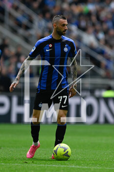 2023-04-30 - Marcelo Brozovic of Inter Fc during the Italian Serie A football match between Inter FC Internazionale SS Lazio on 30 of Avril 2023 at Giuseppe Meazza San Siro Siro stadium in Milan, Italy. Photo Tiziano Ballabio - INTER - FC INTERNAZIONALE VS SS LAZIO - ITALIAN SERIE A - SOCCER