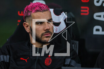 2023-05-03 - Theo Hernandez of AC Milan looks on during Serie A 2022/23 football match between AC Milan and US Cremonese at San Siro Stadium, Milan, Italy on May 03, 2023 - AC MILAN VS US CREMONESE - ITALIAN SERIE A - SOCCER