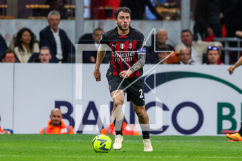 2023-05-03 - Davide Calabria of AC Milan in action during Serie A 2022/23 football match between AC Milan and US Cremonese at San Siro Stadium, Milan, Italy on May 03, 2023 - AC MILAN VS US CREMONESE - ITALIAN SERIE A - SOCCER