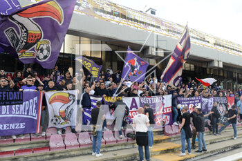 2023-05-03 - Fiorentina fans during the Serie A match between US Salernitana 1919 ACF Fiorentina at Arechi Stadium - US SALERNITANA VS ACF FIORENTINA - ITALIAN SERIE A - SOCCER
