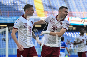 2023-05-03 - Ivan Ilic and Alessandro Buongiorno celebrates after scoring a goal 0 - 1 - UC SAMPDORIA VS TORINO FC - ITALIAN SERIE A - SOCCER