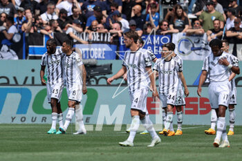 2023-05-07 - Samuel Iling-Junior of Juventus FC celebrates after scoring his side's first goal of the match - ATALANTA BC VS JUVENTUS FC - ITALIAN SERIE A - SOCCER