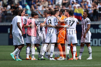 2023-05-07 - Players of Juventus FC celebrate - ATALANTA BC VS JUVENTUS FC - ITALIAN SERIE A - SOCCER