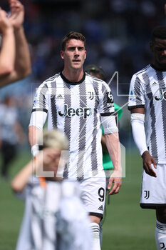 2023-05-07 - Dusan Vlahovic of Juventus FC celebrates - ATALANTA BC VS JUVENTUS FC - ITALIAN SERIE A - SOCCER