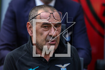 2023-05-06 - Maurizio Sarri Head Coach of SS Lazio looks on during Serie A 2022/23 football match between AC Milan and SS Lazio at San Siro Stadium, Milan, Italy on May 06, 2023 - AC MILAN VS SS LAZIO - ITALIAN SERIE A - SOCCER