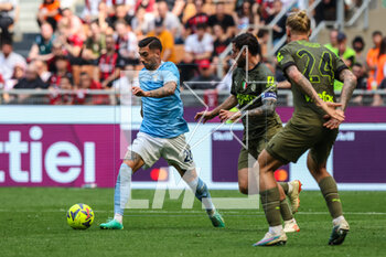 2023-05-06 - Mattia Zaccagni of SS Lazio in action during Serie A 2022/23 football match between AC Milan and SS Lazio at San Siro Stadium, Milan, Italy on May 06, 2023 - AC MILAN VS SS LAZIO - ITALIAN SERIE A - SOCCER