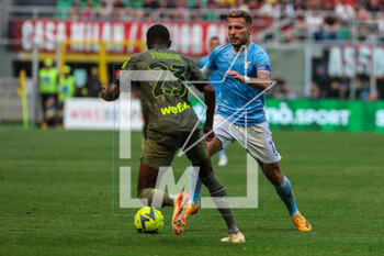 2023-05-06 - Ciro Immobile of SS Lazio in action during Serie A 2022/23 football match between AC Milan and SS Lazio at San Siro Stadium, Milan, Italy on May 06, 2023 - AC MILAN VS SS LAZIO - ITALIAN SERIE A - SOCCER