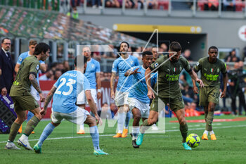 2023-05-06 - Olivier Giroud of AC Milan in action during Serie A 2022/23 football match between AC Milan and SS Lazio at San Siro Stadium, Milan, Italy on May 06, 2023 - AC MILAN VS SS LAZIO - ITALIAN SERIE A - SOCCER