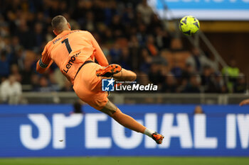 2023-05-13 - Samir Handanovic of FC Internazionale in action during Serie A 2022/23 football match between FC Internazionale and US Sassuolo at Giuseppe Meazza Stadium, Milan, Italy on May 13, 2023 - INTER - FC INTERNAZIONALE VS US SASSUOLO - ITALIAN SERIE A - SOCCER