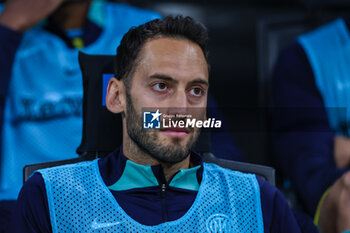 2023-05-13 - Hakan Calhanoglu of FC Internazionale looks on during Serie A 2022/23 football match between FC Internazionale and US Sassuolo at Giuseppe Meazza Stadium, Milan, Italy on May 13, 2023 - INTER - FC INTERNAZIONALE VS US SASSUOLO - ITALIAN SERIE A - SOCCER