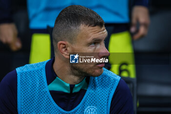 2023-05-13 - Edin Dzeko of FC Internazionale looks on during Serie A 2022/23 football match between FC Internazionale and US Sassuolo at Giuseppe Meazza Stadium, Milan, Italy on May 13, 2023 - INTER - FC INTERNAZIONALE VS US SASSUOLO - ITALIAN SERIE A - SOCCER