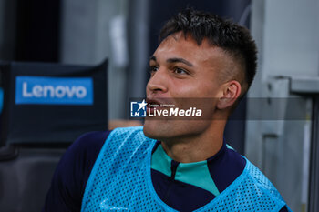 2023-05-13 - Lautaro Martinez of FC Internazionale smiling during Serie A 2022/23 football match between FC Internazionale and US Sassuolo at Giuseppe Meazza Stadium, Milan, Italy on May 13, 2023 - INTER - FC INTERNAZIONALE VS US SASSUOLO - ITALIAN SERIE A - SOCCER